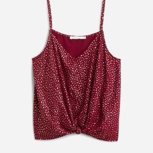 NWT - Lush Devon Front Knot Foil Print Cami